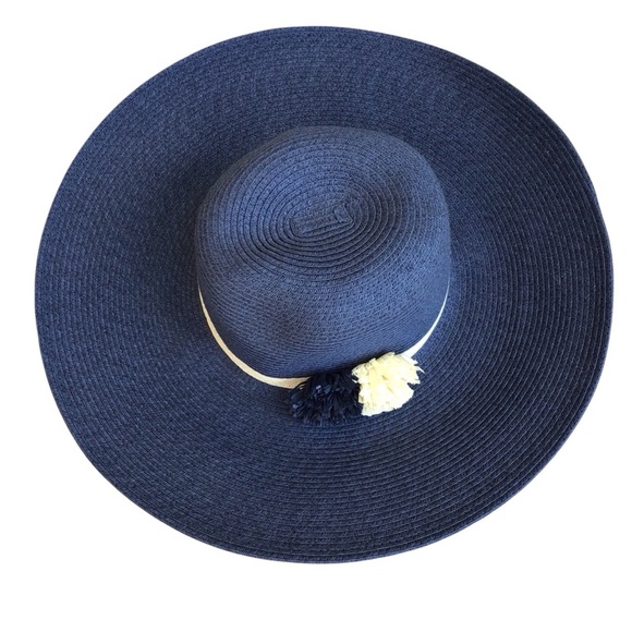 Tommy Bahama Island Navy Pom Pom Wide Brim Hat NEW - Picture 4 of 8